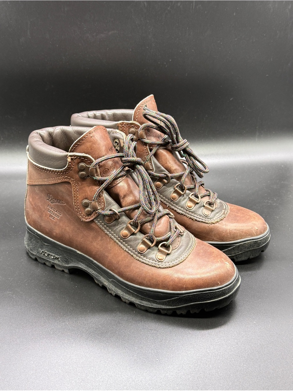 Danner Mountain Light Boots Men's 8 Ankle Fit Lace Up Vibram Sole Leather Wear